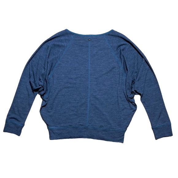 Prana Amanda Wool Blend Dolman Sleeve Top In Blue Sz S - Picture 2 of 15